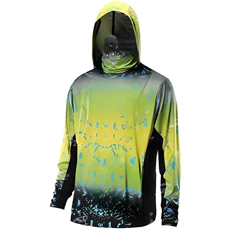 Camisa de pesca com capuz e es - Fishing Shirt Uv Protection avaliação e preço